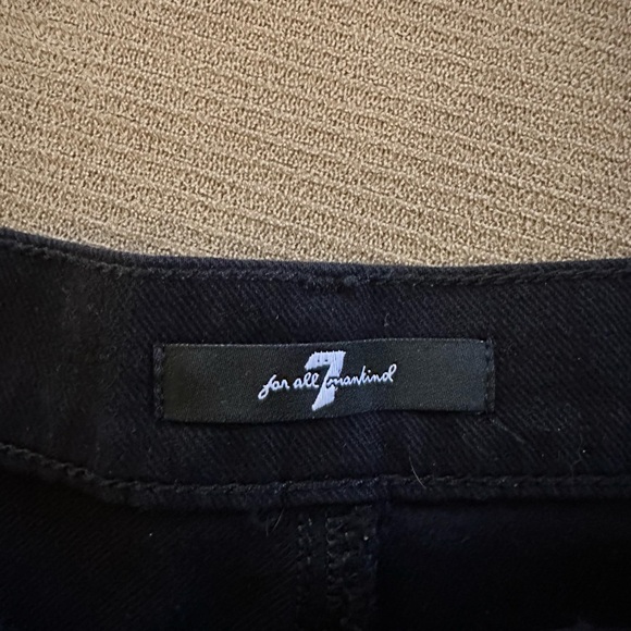 7 FOR ALL MANKIND BLACK DENIM SHORTS - Picture 4 of 4